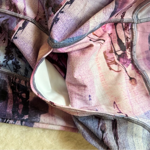 Lululemon Leggings 4 Fast & Free 7/8 Tight II Purple Sunrise Pink Small running - Picture 6 of 15